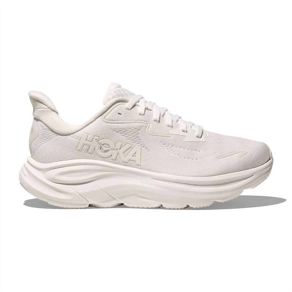 NEW HOKA women's clifton 10 running shoes in white